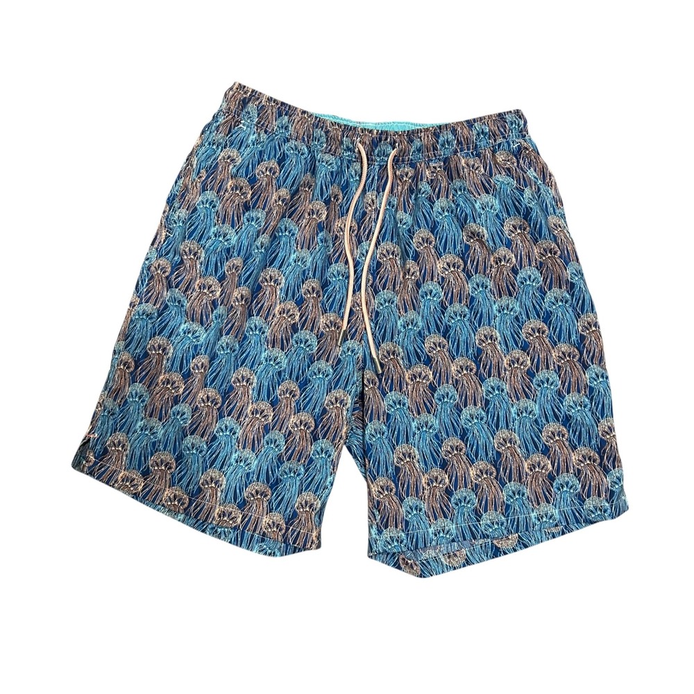 Peter Millar Seaside Collection Jellyfish Print Swim‎ Trunks Mens Large